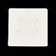 紙のアクセサリーディスプレイカード  ピアスディスプレイカード  正方形  フローラルホワイト  6x6x0.05cm  穴：7mmと2mm CDIS-M055-23-1