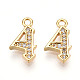Латунные микро проложить кубического циркония подвески KK-N261-104E-G-1