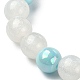 Coeur étincelant et résine papillon et collier de perles acryliques NJEW-JN04397-4
