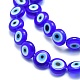 Chapelets de perles rondes de chalumeau manuelles de mauvais œil LAMP-L058-10mm-12-3