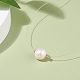 Collier pendentif perle naturelle avec fil nylon pour femme NJEW-JN03830-3