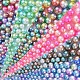 Perle di perle imitazione acrilico arcobaleno OACR-YW0001-05-2