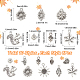 Sunnyclue 80 pz 10 ciondoli in lega stile tibetano TIBEP-SC0002-33-2