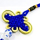 Chinoiserie Ornaments Handmade Blue and White Porcelain Ceramic Vase and Nylon Tassels Pendant Decorations AJEW-M006-02-3