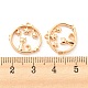 Brass Micro Pave Cubic Zirconia Pendants KK-E090-38G-3