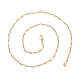 Figaro-Ketten-Halskette aus Messing für Frauen NJEW-P265-30G-3