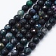 Faceted Natural Agate Beads Strands G-F561-6mm-D10-1