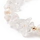 Puces de cristal de quartz naturel et bracelet coulissant perlé BJEW-JB08334-05-4