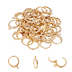 UNICRAFTALE 50pcs Lever Back Earrings Stainless Steel Leverback Earring Hoop Earring with loop Golden Leverback Earwire Findings for DIY Jewelry Making 14.5mm Long STAS-UN0003-35G-2