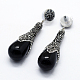 Boucles d'oreilles en perles de coquille EJEW-K070-17A-NR-2