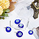 SUNNYCLUE 1 Box 5Pcs 5 Styles Glass Evil Eye Charm Lampwork Bead Charms Blue Hamsa Eyes Round Teardrop Charms for Jewelry Making Charm Women Adults DIY Crafts Necklace Earring Bracelet Supplies LAMP-SC0001-17-7