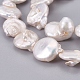Hebras de perlas keshi de perlas barrocas naturales PEAR-Q004-16-2
