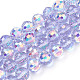 Transparentes perles de verre de galvanoplastie brins EGLA-N012-001-A01-1
