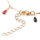 Halsketten mit Messingperlen und 304 Halskettensets mit Tropfenanhänger aus Edelstahl NJEW-JN03335-01-6