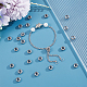 UNICRAFTALE 50pcs 10mm Diameter 201 Stainless Steel Rubber Stopper Bead Flat Round Positioning Spacer Beads Metal Slider Rondelle Beads Smooth Loose Ball Locating Beads for Crafts Jewelry Findings STAS-UN0043-21-4