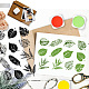 カスタムPVCプラスチッククリアスタンプ  DIYスクラップブッキング用  装飾的なフォトアルバム  カード作り  葉  160x110mm DIY-WH0618-0037-5