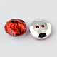 Botones redondos planos del diamante artificial de acrílico de Taiwán de 2-agujero BUTT-F015-18mm-M-2