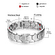 Bracelets de bande de montre de chaîne de panthère d'acier inoxydable de Shegrace JB673A-3