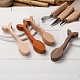 4 cuchara tallada en madera sin terminar de colores. DIY-E026-01-4
