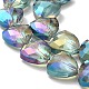 Electroplate Crystal Glass Triangle Beads Strands EGLA-F068-M-3
