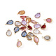 Cheriswelry 48Pcs 8 Colors  Faceted Resin Rhinestone Pendants RESI-CW0001-18-2