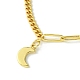 Золотые латунные браслеты с подвесками BJEW-JB10021-02-3