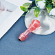 天然水晶ハンドル  ワックスシーリングスタンプ用  結婚式の招待状を作る  ピンク  7.8x2.45cm DIY-WH0224-87D-3