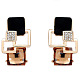 Real Gold Plated Alloy Austrian Crystal Geometric Stud Earrings EJEW-DD0001-34A-1