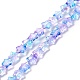 Perles en verre transparentes GLAA-F112-04A-2