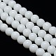 Opaque Solid Color Crystal Glass Round Beads Strands EGLA-F037-10mm-E01-2