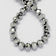 Chapelets de perles en verre électroplaqué GR12X16MMY-S-2
