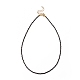 Facettierte Rondelle Glasperlen Halsketten NJEW-JN03004-09-1