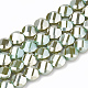 Electroplate opaco colore solido perle di vetro fili EGLA-T008-09C-1