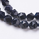 Synthetische blauen goldstone Perlen Stränge G-J372-18-6mm-3