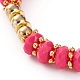 Rainbow Polymer Clay Heishi Beads Stretch Bracelets BJEW-JB05865-01-3