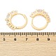 Серьги-кольца из латуни с прозрачным фианитом EJEW-Q016-14G-2