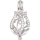 Beebeecraft – 1 pendentifs cage à perles vides en argent sterling plaqué rhodium STER-BBC0005-69A-1
