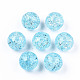 Transparent Crackle Acrylic Round Beads Strands X-CCG-R002-12mm-04-2
