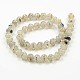 Chapelets de perles ronde de strass teinté en agate naturelle G-E250-27J-3