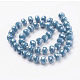 Chapelets de perles en verre opaque électrolytique EGLA-J146-PL8mm-A02-2