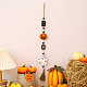 Ornamenti per alberi di nappa di perline di legno di Halloween HAWE-PW0001-096A-1