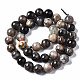 Brins de perles de sunstone noirs naturels G-N328-48B-01-2
