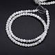 Rotondo bianco naturale perle di giada fili G-D737-01-2