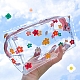 Bolsa de almacenamiento de maquillaje impermeable de PVC portátil con estampado de flores transparente PAAG-PW0012-35-2