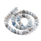 Chapelets de perles en aigue-marine naturelle G-F641-02-8mm-01A-2
