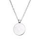 Flat Round with Tree Under The Sky of Star & Moon Glass Alloy Pendant Necklaces X-NJEW-N0051-047G-02-2