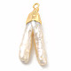 Colgantes de perlas keshi naturales barrocas PEAR-P004-30KCG-2