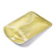 半透明のプラスチック製ジップロックバッグ  再封可能な包装袋  長方形  ゴールド  15x10.5x0.03cm OPP-Q006-04G-4
