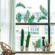 Superdant stickers muraux plantes tropicales plantes vertes stickers muraux feuilles de palmier art mural décor fenêtre autocollants pour chambre salon chambre décoration de fête à thème tropical DIY-WH0377-059-4