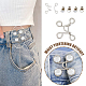 SUPERFINDINGS 6 Sets 4 Style Adjustable Waist Extender Buckle for Jeans DIY-FH0005-08-5